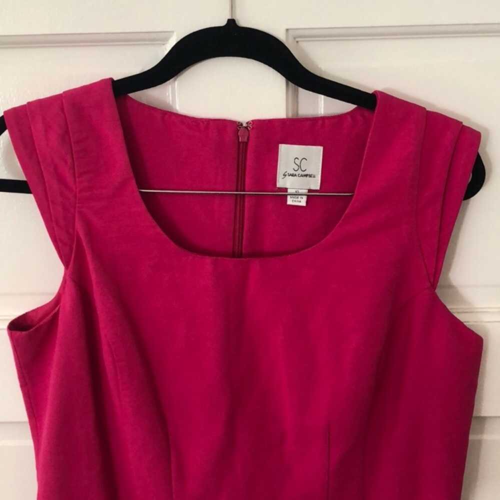 Sara Campbell Fuchsia Sleeveless Dress Size 10 - Picture 2 of 6